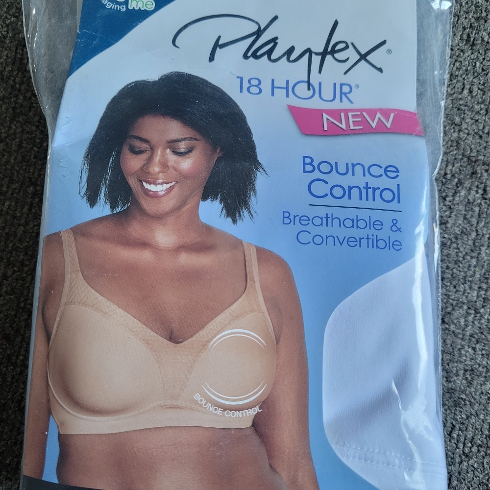 Playtex 18 Hour Bounce Control Wirefree Bra Size 42C White